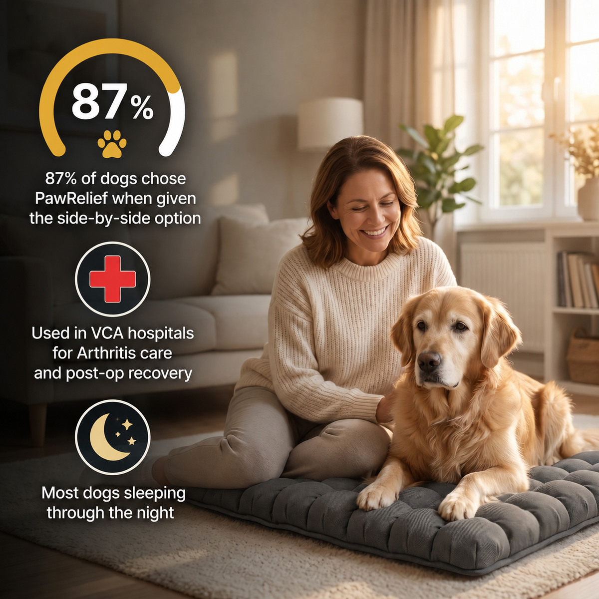 PawRelief Orthopedic Dog Bed