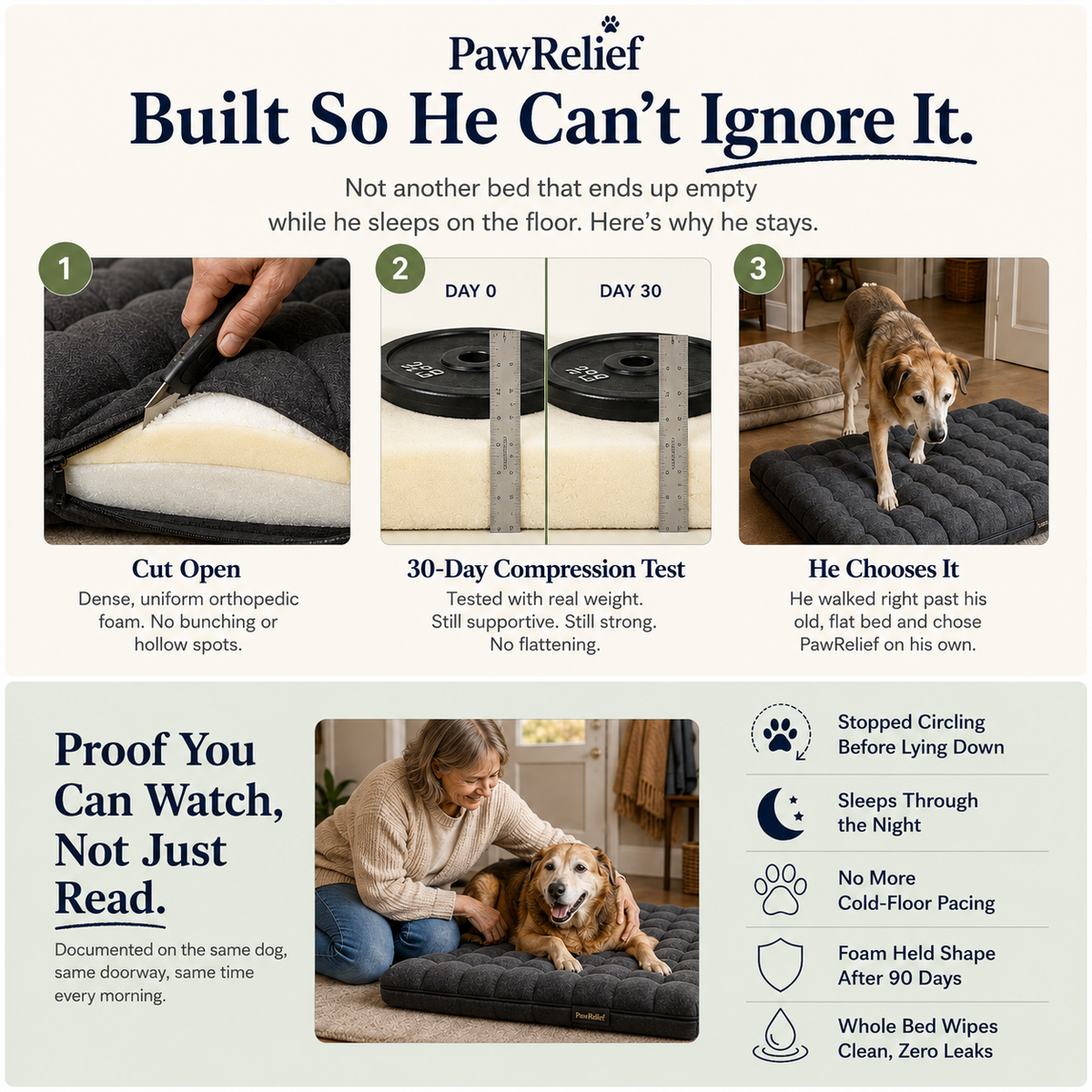 PawRelief Orthopedic Dog Bed